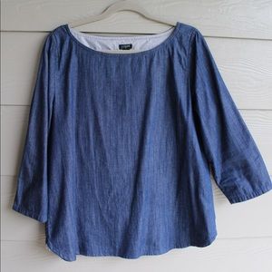 J. Crew Chambray Top. Size 12. EUC